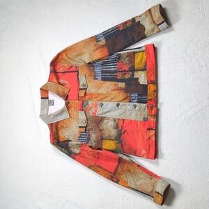 Dolcezza City Stories - Linda Woods Abstract Knit Jacket Soft Stretch